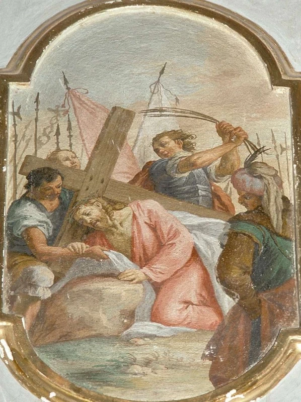 103-Vincenzo Angelo Orelli-Cristo cade sotto la croce   - Villa d'Adda, Bergamo 